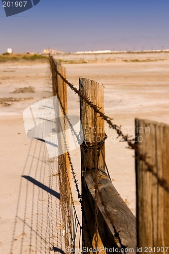 Image of Fence Under Clear Skies