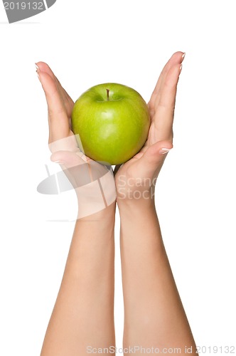 Image of Hand with apple