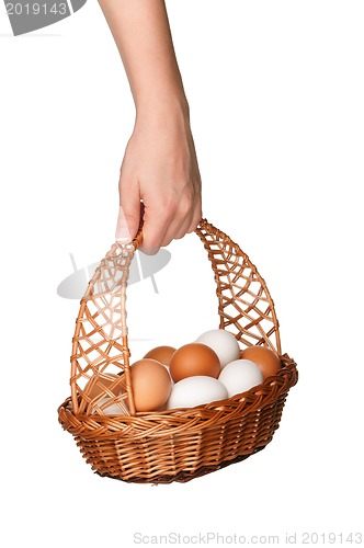 Image of Basket with eggs