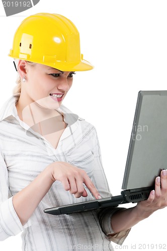 Image of Girl with hard hat