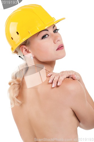 Image of Girl with hard hat