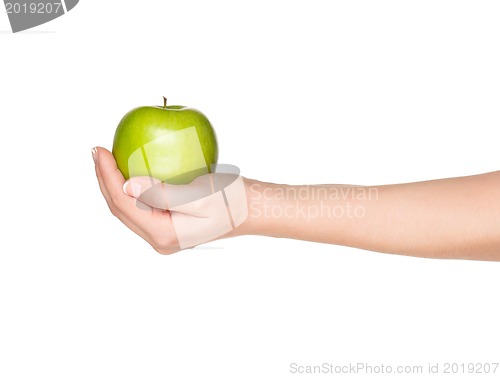 Image of Hand with apple