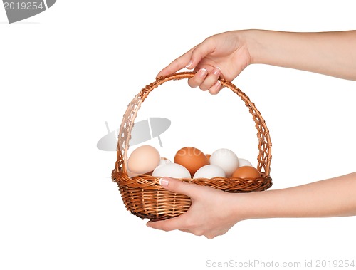 Image of Basket with eggs