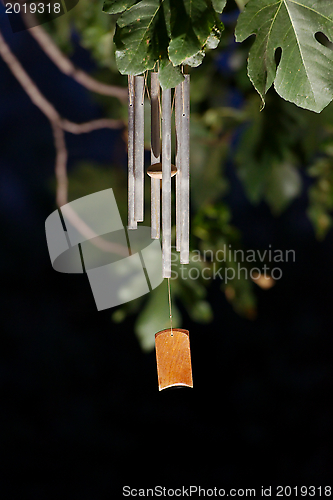Image of Wind chime at night