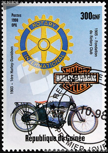 Image of Old Motorcycle Stamp