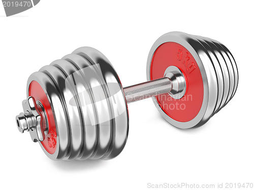 Image of Iron Dumbbells Weight on White Background. 3d