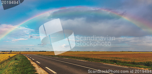Image of Rainbow Over the Road