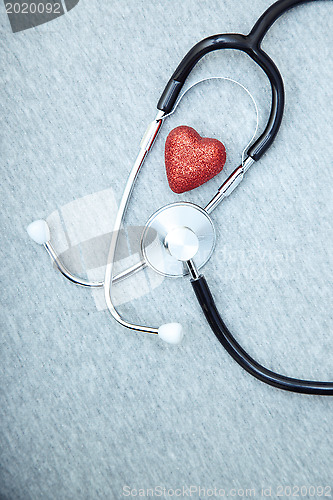 Image of Stethoscope and heart