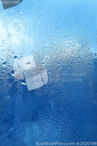 Image of Water drops on window glass