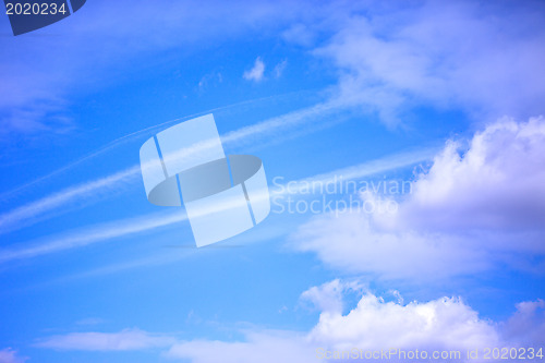 Image of blue sky with cloouds