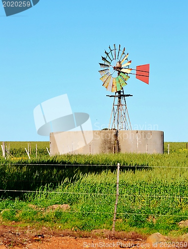 Image of windmill water pump