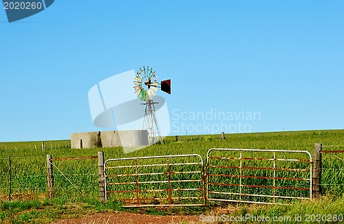 Image of windmill water pump