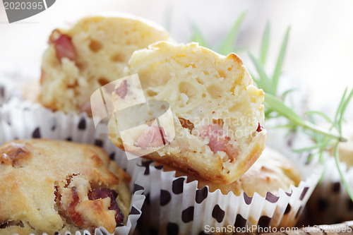 Image of muffins with becon and apple