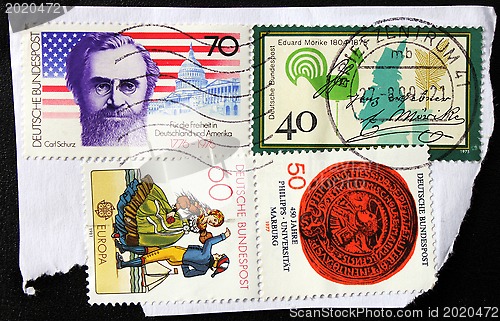 Image of Four German Stamps