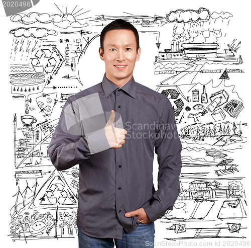 Image of Business Man Shows Well Done