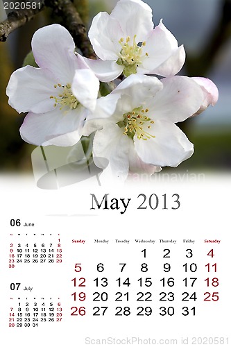 Image of 2013 Calendar. May