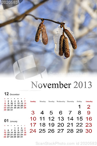 Image of 2013 Calendar. November