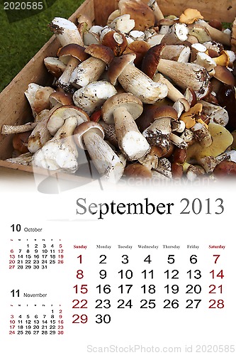 Image of 2013 Calendar. September