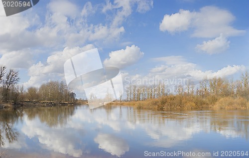 Image of Spring river and meadow