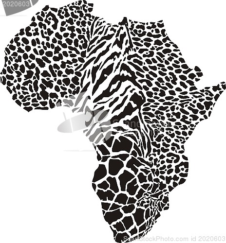 Image of Africa in a animal  camouflage