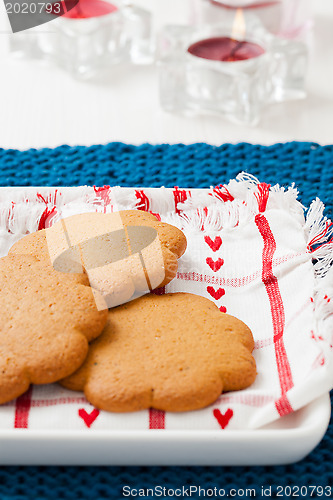 Image of Gingerbread biscuits on plate