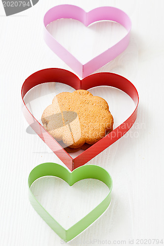 Image of Gingerbread and heart shapes