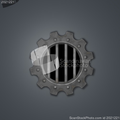 Image of gear wheel prison window