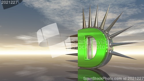 Image of prickles letter