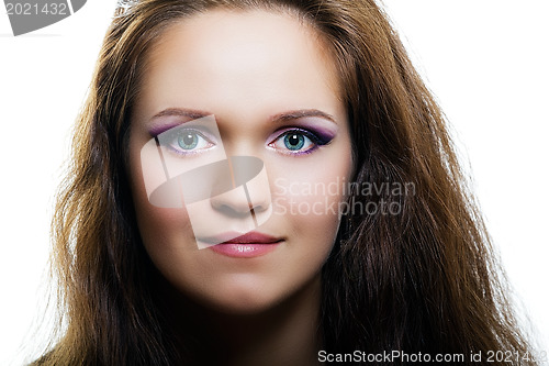 Image of portrait of an attractive girl. fashion makeup