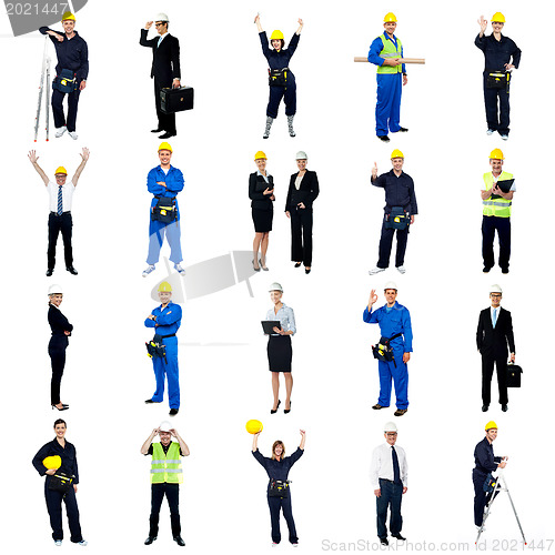 Image of Collection of construction workers