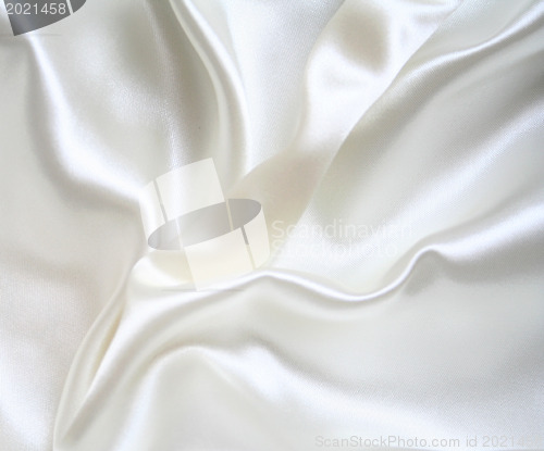 Image of Smooth elegant white silk as background