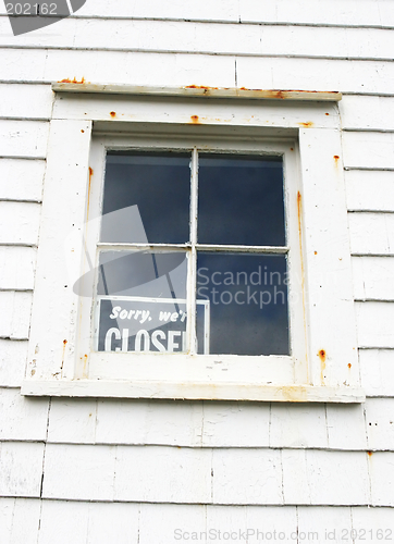 Image of Window with sign