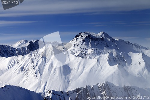 Image of View on winter mountains