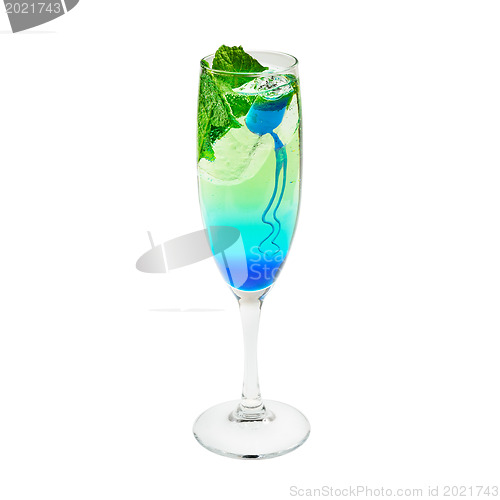 Image of Layered cocktail blue and green