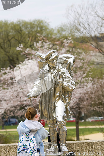 Image of Statue in Smithsonian park Washington DC 