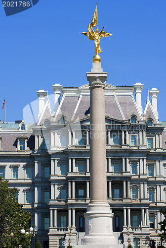 Image of Eisenhower Executive Washington DC.Office Building with First Di