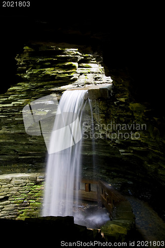 Image of Finger lakes region waterfall in the summer