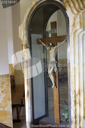 Image of Jesus Christ on the cross in church