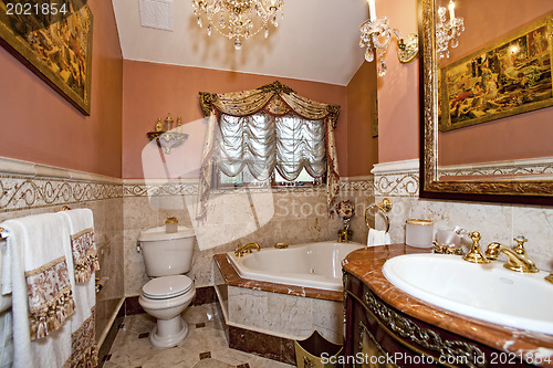 Image of modern bathroom with jacuzzi