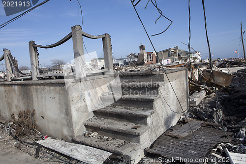 Image of NEW YORK -November12: Destroyed homes during Hurricane Sandy in 