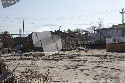 Image of NEW YORK -November12:Destroyed homes during Hurricane Sandy in t