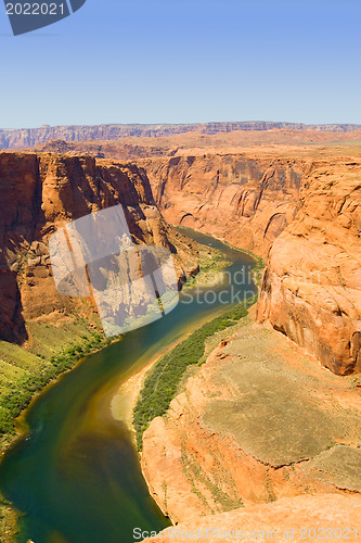 Image of Colorado river. Horse shoe bend