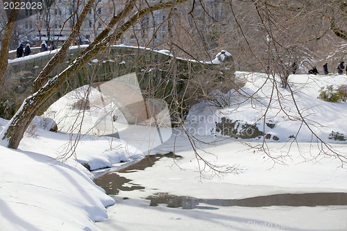 Image of Gapstow Bridge. Central Park. 