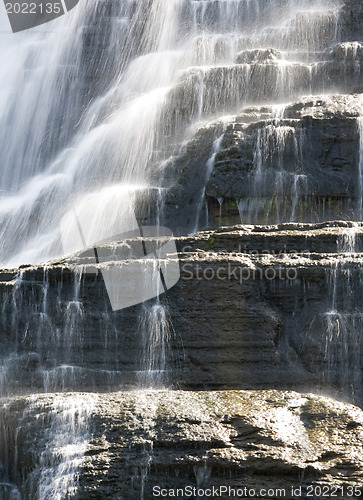 Image of Finger lakes region waterfall in the summer