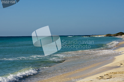 Image of Caribbean beach on clear day 