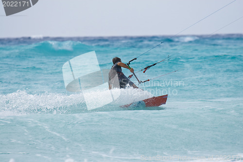 Image of Ready to fly up kite surfer