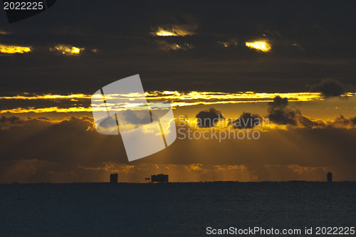 Image of Morning waves at Caribbean sea
