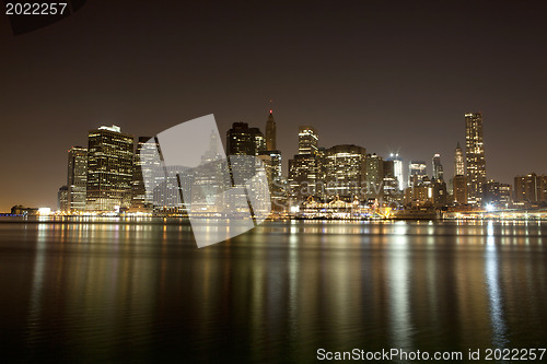 Image of Manhattan skyline at Night Lights