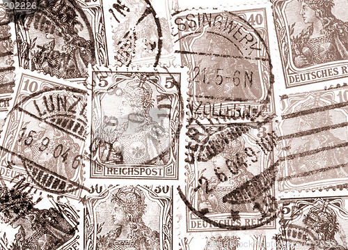 Image of vintage german stamps