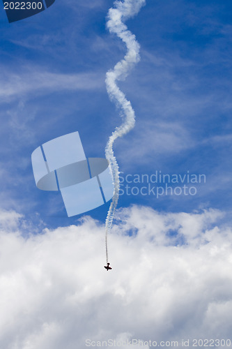 Image of A plane performing in an air show at Jones Beach